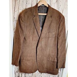 Lord & Taylor‎ Black Brown 1826 Men's Brown Brush Dress jacket blazer Size 48R